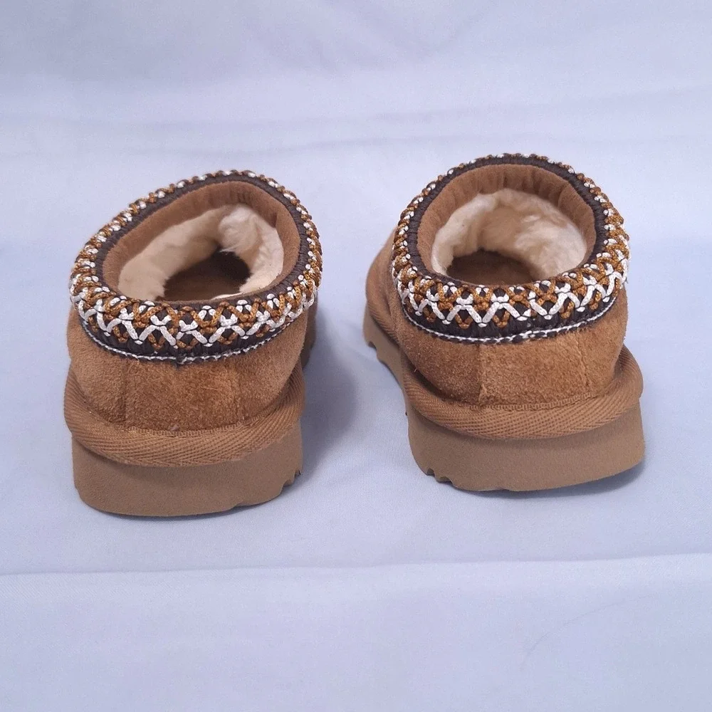 UGG Tasman II Slipper Toddler Size 7 Chestnut Suede Slip-on Baby 2-3T‎ EUC
